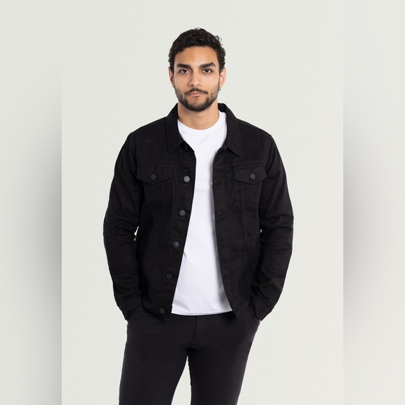 XRAY Men's Casual Biker Denim Jacket - Picture 4 of 5